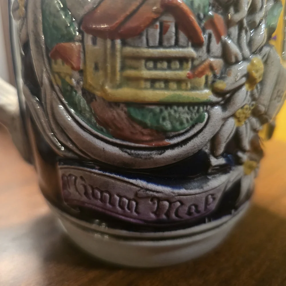 Traditional German Beer Steins with Pewter Lids - Picture 4 of 10